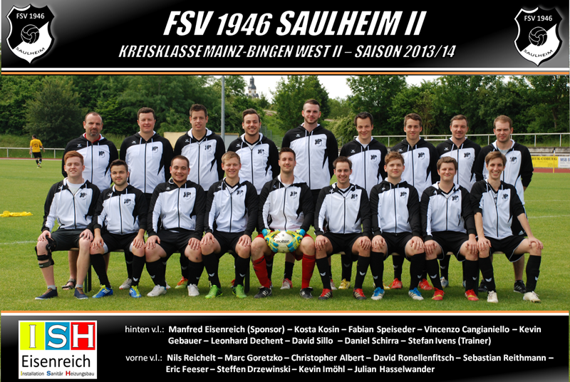 Wir sind Sponsor beim FSV 1946 Saulheim II